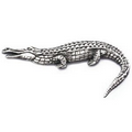 Animal Pin - Alligator, Antique Silver